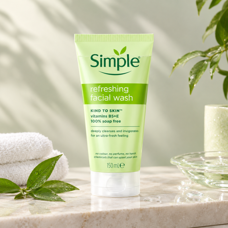 Simple Kind To Skin Refreshing Facial Gel Wash 150ml