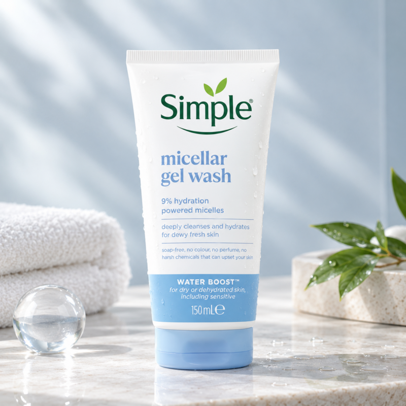 Simple Water Boost Micellar Facial Gel Wash 150ml