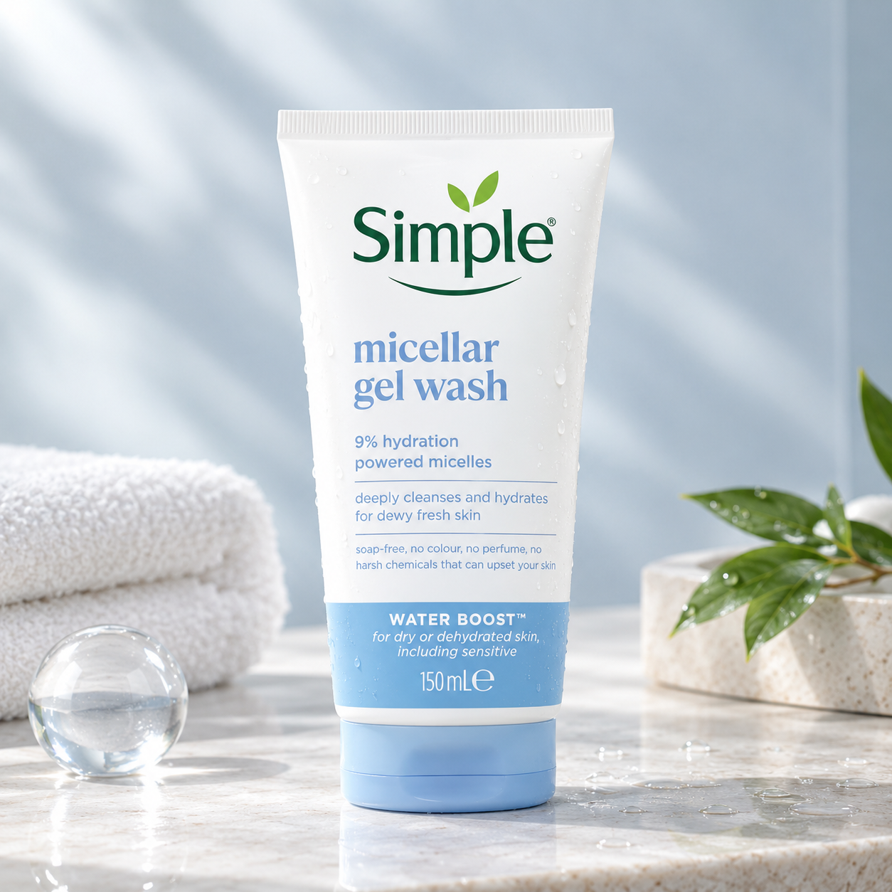 Simple Water Boost Micellar Facial Gel Wash 150ml Simple Water Boost Micellar Facial Gel Wash 150ml