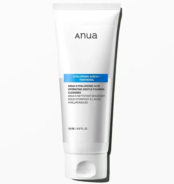 anua cleanser 8 hyaluronic acid hydrating gentle foaming cleanser 46296952373526