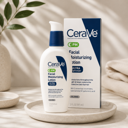 CeraVe PM Ultra Lightweight Facial Moisturizing Lotion 60ml