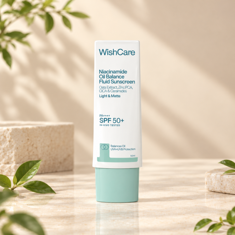 WishCare Niacinamide Oil Balance Fluid Sunscreen SPF50 PA++++